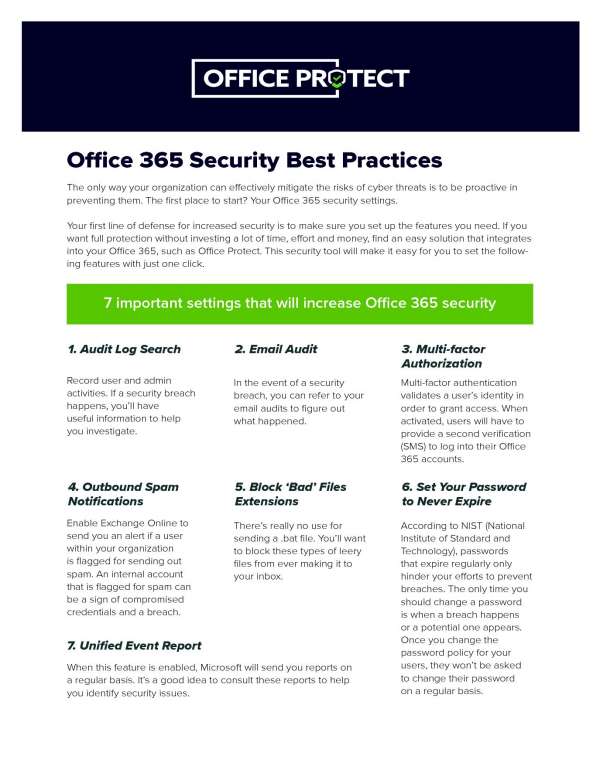 Office 365 Security Best Practices