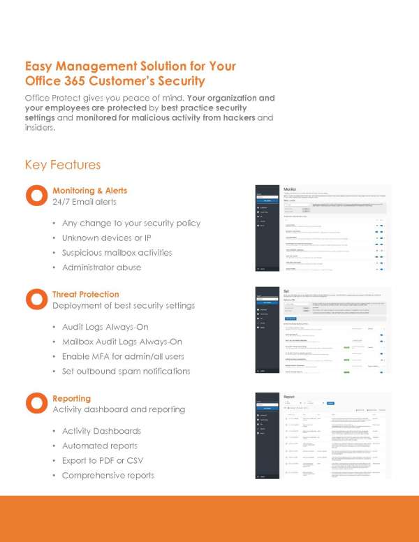 Easy Management Solution for Your Office 365 Customer’s Security
