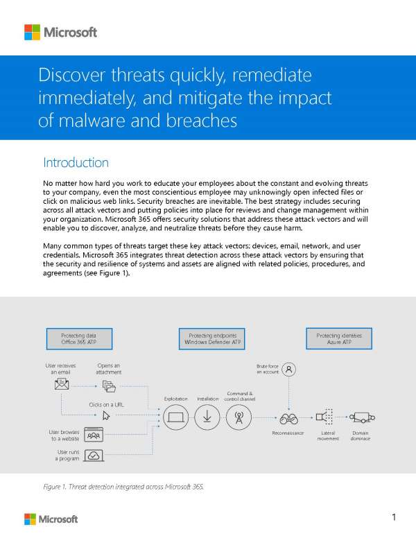 Discover threats quickly, remediate immediately, and mitigate the impact of malware and breaches